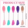5 Pcs Facial Cleansing Brush Pore Brush for Face 2 in 1 Face Scrubber Soft Pore Brushes Multi-Function Mask Applicator for Skincare Routine DIY Masks view 2