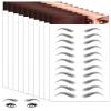 10 Sheets Waterproof Eyebrow Tattoos Stickers, Temporary Peel Off Stick On Fake Eyebrows, Long Lasting Natural Brow Tattoo Grooming Shaping Stickers for Women view 1