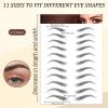 10 Sheets Waterproof Eyebrow Tattoos Stickers, Temporary Peel Off Stick On Fake Eyebrows, Long Lasting Natural Brow Tattoo Grooming Shaping Stickers for Women view 2