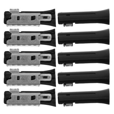 HOMOCONO 10pcs Electric Eyebrow Trimmer Replacement Blades Black Dual-head Razor Accessories for Womens Facial Hair Removal and Portable Grooming