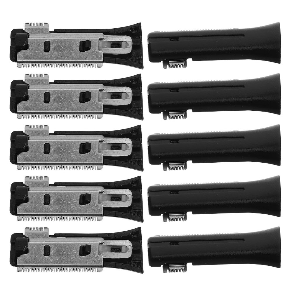 HOMOCONO 10pcs Electric Eyebrow Trimmer Replacement Blades Black Dual-head Razor Accessories for Womens Facial Hair Removal and Portable Grooming