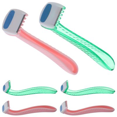 HOMOCONO 6pcs Women Hair Razor Shaver for Legs and Underarms Portable Body Hair Removal Tool Disposable Razors for Sensitive Skin Random Color