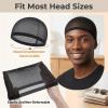 10pcs Stocking Wave Caps for Men Soft Breathable Wave Stocking Caps for Black Men Polyester Skull Cap for Sleeping view 2
