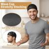 10pcs Stocking Wave Caps for Men Soft Breathable Wave Stocking Caps for Black Men Polyester Skull Cap for Sleeping view 3
