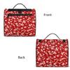 cfpolar Floral Red Background Toiletry Bag for Women, Hanging Travel Toiletry Bag, Water-resistant Cosmetic Makeup Organizer for Toiletries and Cosmetics, Bathroom Shower Bag with Handle and Hook view 4
