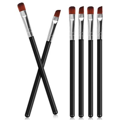 BETOOKY 6 Pcs Professional Eyebrow Makeup Brush Set 3 Angled Brow Brushes for Eyebrow Shaping and Eyeshadow Blending Travel Makeup Tools
