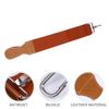 DIYEAH Double-layer Leather Razor Strop Barber Sharpening Strap Polishing Cloth for Straight Razors Professional Shaving Accessories view 4