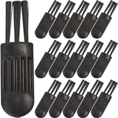 HOOWIFFY 100pcs Mini Nose Hair Trimmer Cleaning Brush Set Black Shaver Cleaning Tool Portable for Mens Electric Shaver Maintenance and Facial Hair Removal