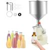 Manual Liquid Paste Filling Machine 5-60ml Adjustable Stainless Steel Bottle Filler with 10L Hopper for Filling Paste Perfume Lip Gloss view 2