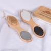 PHENOFICE 4-in-1 Wooden Foot Care Tool Pedicure File with Boar Bristle Brush and Pumice Stone Callus Remover for Exfoliating Dead Skin and Rough Heels at Home view 3