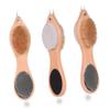 PHENOFICE 4-in-1 Wooden Foot Care Tool Pedicure File with Boar Bristle Brush and Pumice Stone Callus Remover for Exfoliating Dead Skin and Rough Heels at Home view 4