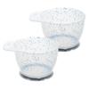 CATIEBYE 2pcs Plastic Hair Mixing Bowls for Hair Dyeing and Coloring Crystal Blue Color and Styling view 1