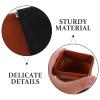 NUOBESTY 6pcs Mini Pu Makeup Bags 12x11.3cm Self-closing Small Cosmetic Pouches for Lipstick Headphones Jewelry Portable Organizer for Women Travel Car view 3