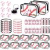 Remerry 60 Pcs Baseball Gifts Makeup Bag for Women Party Team Gifts with Sport Hair Ties Folding Mirror Hair Brushes Bracelets Lip Balm Holder Keychain view 1