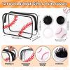 Remerry 60 Pcs Baseball Gifts Makeup Bag for Women Party Team Gifts with Sport Hair Ties Folding Mirror Hair Brushes Bracelets Lip Balm Holder Keychain view 2