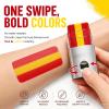 Red Yellow Red Face & Body Paint Stick, Sports Eye Black-Style Makeup Stick, Soccer Fan Makeup, Waterproof Sweatproof Cream Paint for Football Baseball Fans, Fiesta Party Flag Color Makeup view 3