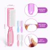 12Pcs Clear Pink Handle Grip Cleaning Brushes view 2