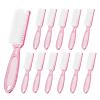 12Pcs Clear Pink Handle Grip Cleaning Brushes view 3