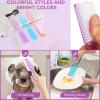 12Pcs Clear Pink Handle Grip Cleaning Brushes view 4