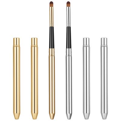 6PCS Silver Gold Portable Professional Lip Brush for Lipstick Applicator