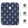 Fashion Easy Clean Professional Barber Cape Waterproof Haircut Cape with Adjustable Closure Nautical Anchor Navy view 2