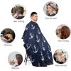 Fashion Easy Clean Professional Barber Cape Waterproof Haircut Cape with Adjustable Closure Nautical Anchor Navy view 3