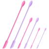 6 PCS Non-Stick Wax Spatulas Set, Silicone Wax Applicator Different Sizes Scrapers Reusable Silicone Stirring Stick For Home Salon Body Use (Pink & Purple) view 1