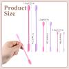 6 PCS Non-Stick Wax Spatulas Set, Silicone Wax Applicator Different Sizes Scrapers Reusable Silicone Stirring Stick For Home Salon Body Use (Pink & Purple) view 2
