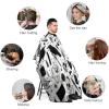 Professional Barber Cape Unisex Haircut Cape with Adjustable Neck Closure Gothic Trippy Moon Skull Dark Black Cat Witch Magic Spirit Board view 3