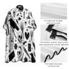 Professional Barber Cape Unisex Haircut Cape with Adjustable Neck Closure Gothic Trippy Moon Skull Dark Black Cat Witch Magic Spirit Board view 4