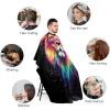 Stylish Professional Hair Cutting Cape Fashionable Salon Barber Cape with Adjustable Closure Trippy King Animal Lion Watercolor Art view 3