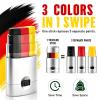 Black Red Yellow Face & Body Paint Stick, Sports Eye Black-Style Makeup Stick, Soccer Fan Makeup, Waterproof Sweatproof Cream Paint for Football Baseball Fans, Flag Color Makeup for Festival Party view 2