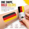 Black Red Yellow Face & Body Paint Stick, Sports Eye Black-Style Makeup Stick, Soccer Fan Makeup, Waterproof Sweatproof Cream Paint for Football Baseball Fans, Flag Color Makeup for Festival Party view 3