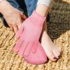MALUGOGO Spa Moisturizing Socks and Hand Care Gloves Set 2 Pairs Pink for Dry Complexion Treatment and Callus Repair Foot and Hand Moisturizer Care view 4