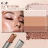 Aubelnmay 3-Color Gradient Eyeshadow Stick, Waterproof Cream-to-Powder Eye Shadow, Long-Lasting Blendable Matte & Shimmer Makeup for Daily Wear, #01 Flowing Sand Brown (Pearl) view 2