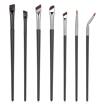 7 Pcs Angled Eyeliner Brushes, Ultra Thin Eye Makeup Brushes, Synthetic Bristles, for Eyelining And Eyebrows