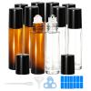 ORVEXILA 10 Pack Mixed Essential Oils Roller Bottles,10ml, Empty,Leakproof view 1