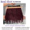 DSEKCAIN 99J Burgundy Burmese Curly Human Hair Bundles With Closure 100% Real Virgin Human Hair 3 Bundles 14 16 18 With 14 Inch 2x6 Long Part Lace Closure 3c4a Water Wave and Spiral Curly End view 2