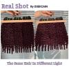 DSEKCAIN 99J Burgundy Burmese Curly Human Hair Bundles With Closure 100% Real Virgin Human Hair 3 Bundles 14 16 18 With 14 Inch 2x6 Long Part Lace Closure 3c4a Water Wave and Spiral Curly End view 4