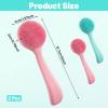 2 Pcs Face Scrubber Silicone Facial Cleansing Brush Soft Exfoliating Washing Face Brush Pore Cleansing Brushes for Blackheads Makeup Residues Removal view 2