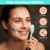 2 Pcs Face Scrubber Silicone Facial Cleansing Brush Soft Exfoliating Washing Face Brush Pore Cleansing Brushes for Blackheads Makeup Residues Removal view 4