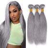 Dabork Human Hair Bundles Grey Straight Bundles 300g/Pack, 8 10 12 Inch view 1