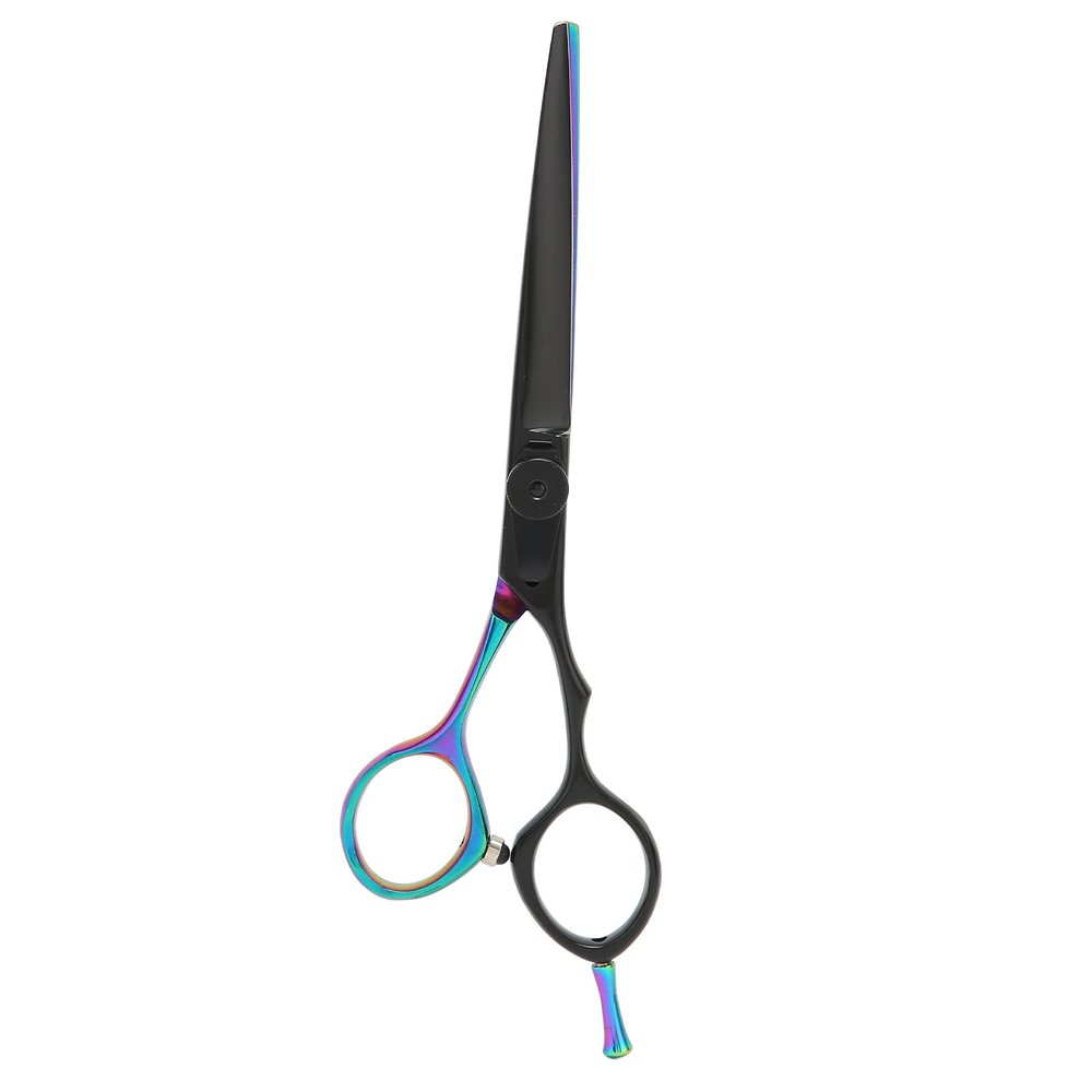 Barber Scissors Stainless Steel Hair Cutting Shears, Lightweight Ergonomic Beard and Mustache Trimming Scissors with Sharp Blades, Easy to Clean for Barbershop Home Use (Flat Scissors: for Pets' Body