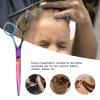 Barber Scissors Stainless Steel Hair Cutting Shears, Lightweight Ergonomic Beard and Mustache Trimming Scissors with Sharp Blades, Easy to Clean for Barbershop Home Use (Flat Scissors: for Pets' Body view 2