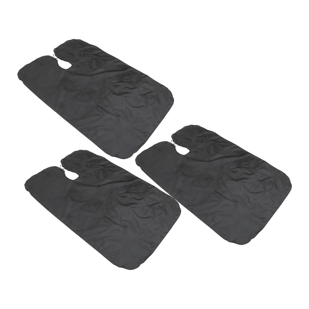 Homoyoyo 3pcs Black Barber Cape 140x90cm Waterproof Hair Cutting Cape Hair Styling Apron for Adults Salon and Home Use