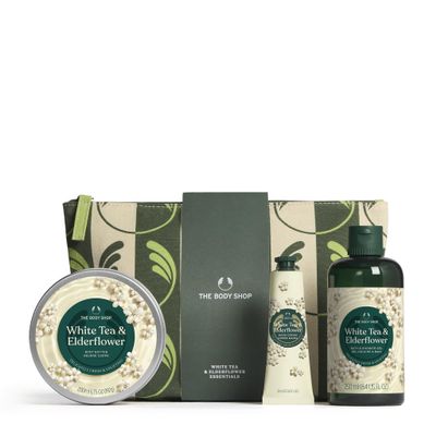 The Body Shop White Tea & Elderflower Gift Set | 3-Piece Body Care Routine
