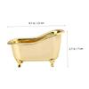 Bathtub-shaped Cosmetic Organizer Makeup Brush Holder Mini Desktop Storage Box for Bathroom Counter and Vanity, Compact Decorative Makeup Storage Container view 2