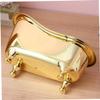 Bathtub-shaped Cosmetic Organizer Makeup Brush Holder Mini Desktop Storage Box for Bathroom Counter and Vanity, Compact Decorative Makeup Storage Container view 4