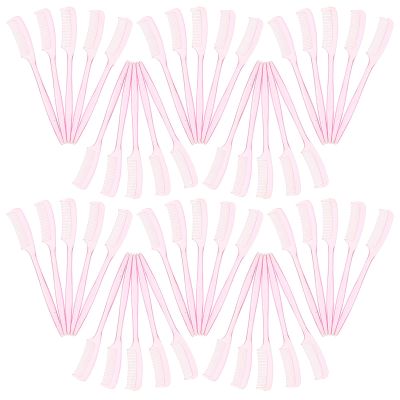 BETOOKY 100pcs Mini Eyelash Comb and Small Brow Brush 9cm Pink Reusable Eyebrow Eyelash Shaper for Lash Styling and Brow Grooming Tools for Women