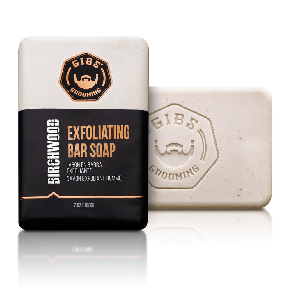 GIBS Birchwood, Exfoliating, Long-Lasting, 7oz Bar Soap